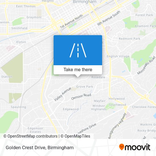 Golden Crest Drive map