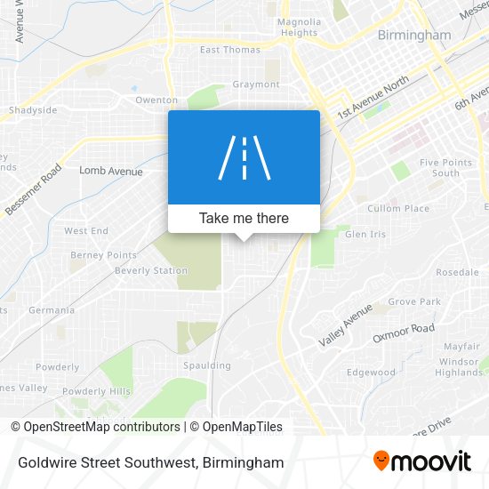Mapa de Goldwire Street Southwest