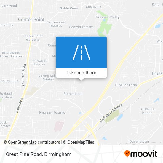 Great Pine Road map