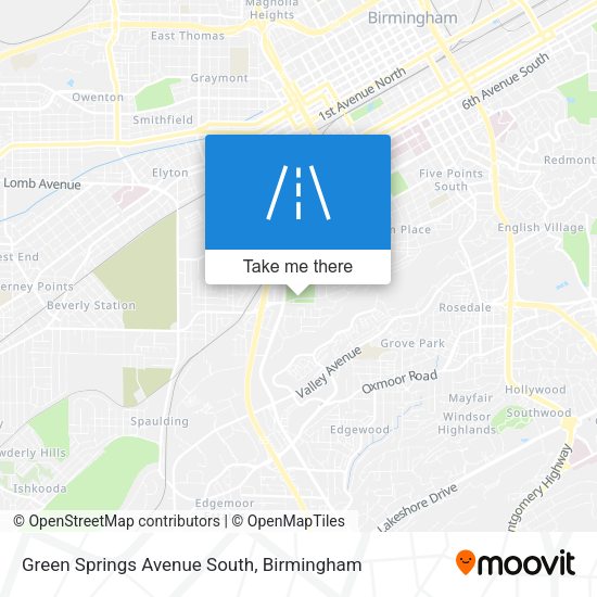 Green Springs Avenue South map