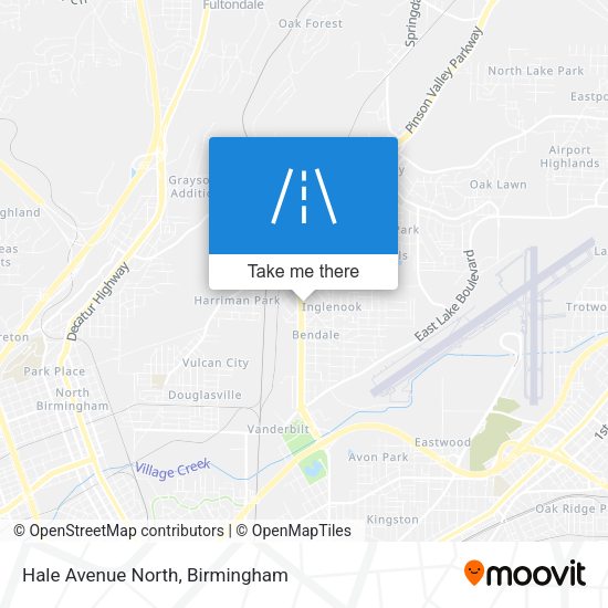 Hale Avenue North map