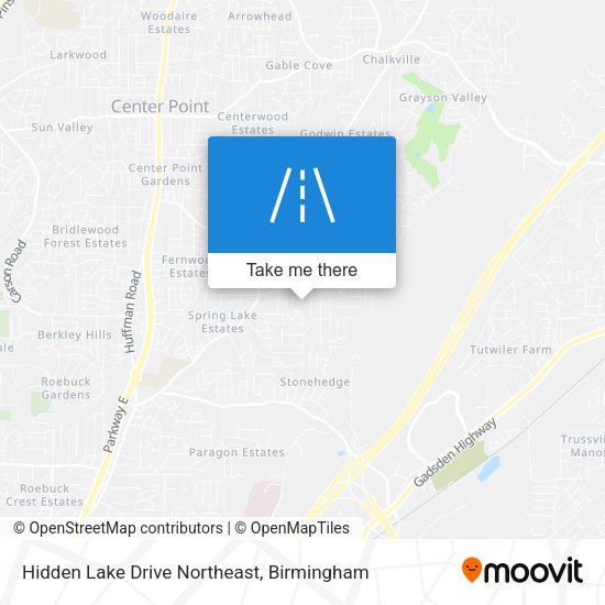 Mapa de Hidden Lake Drive Northeast