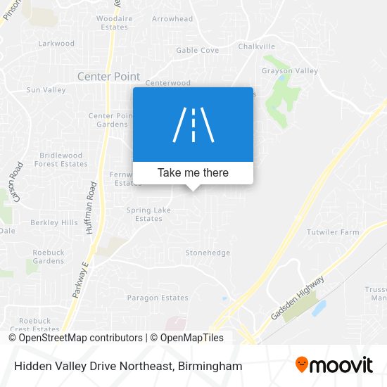 Mapa de Hidden Valley Drive Northeast