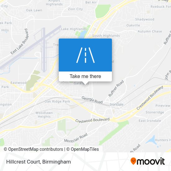 Hillcrest Court map