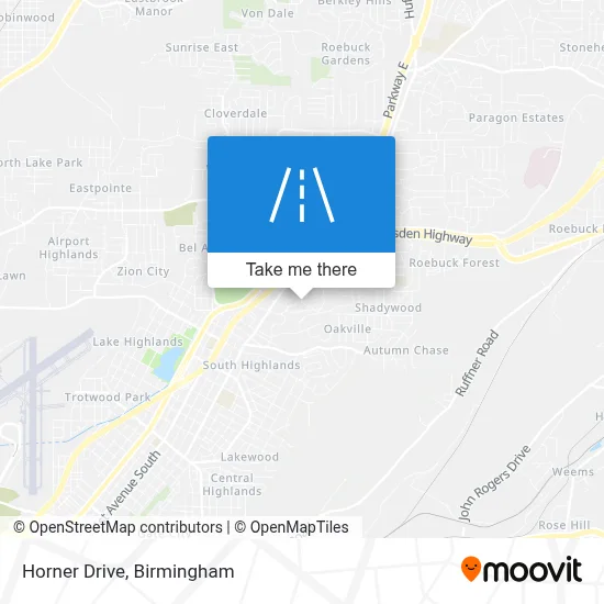 Horner Drive map
