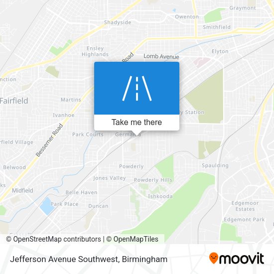 Mapa de Jefferson Avenue Southwest