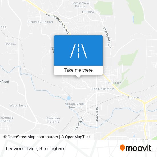 Leewood Lane map