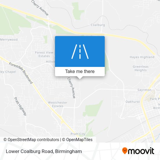 Lower Coalburg Road map
