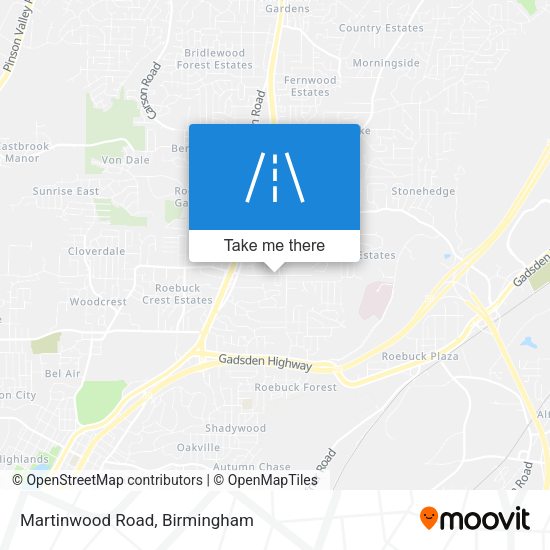 Martinwood Road map