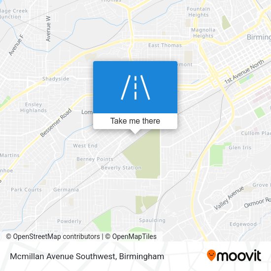Mapa de Mcmillan Avenue Southwest