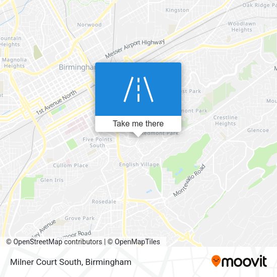 Mapa de Milner Court South