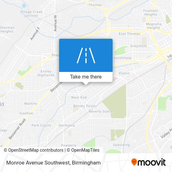 Mapa de Monroe Avenue Southwest