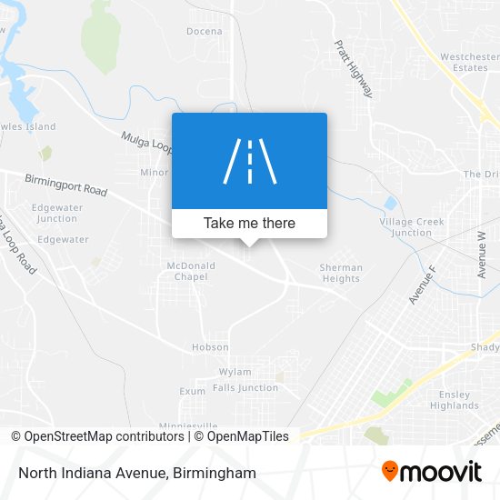 North Indiana Avenue map