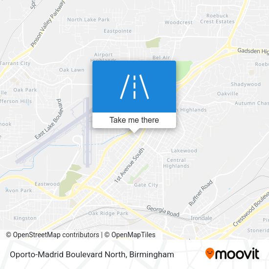 Oporto-Madrid Boulevard North map