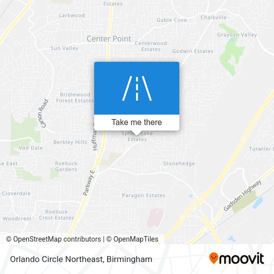Orlando Circle Northeast map
