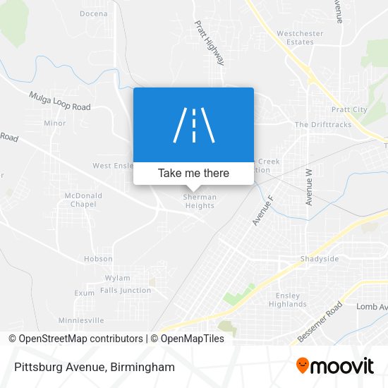 Pittsburg Avenue map