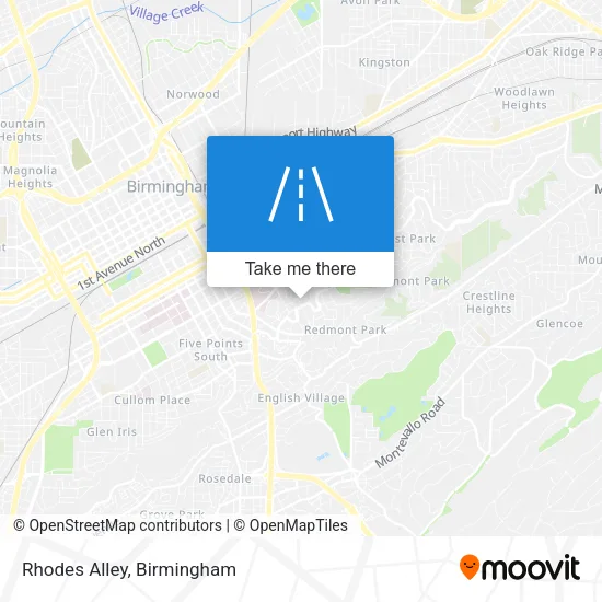 Rhodes Alley map