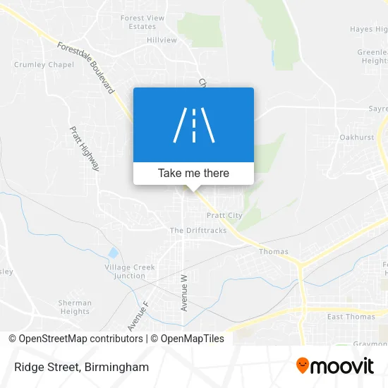 Ridge Street map
