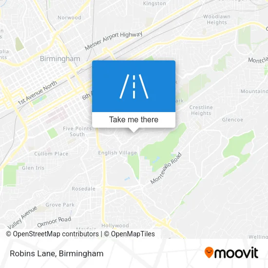 Robins Lane map