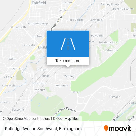 Rutledge Avenue Southwest map