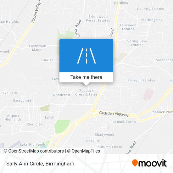 Sally Ann Circle map