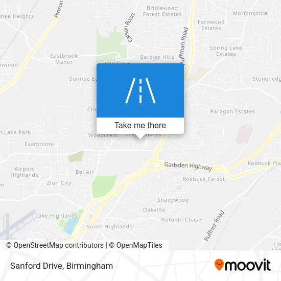 Sanford Drive map