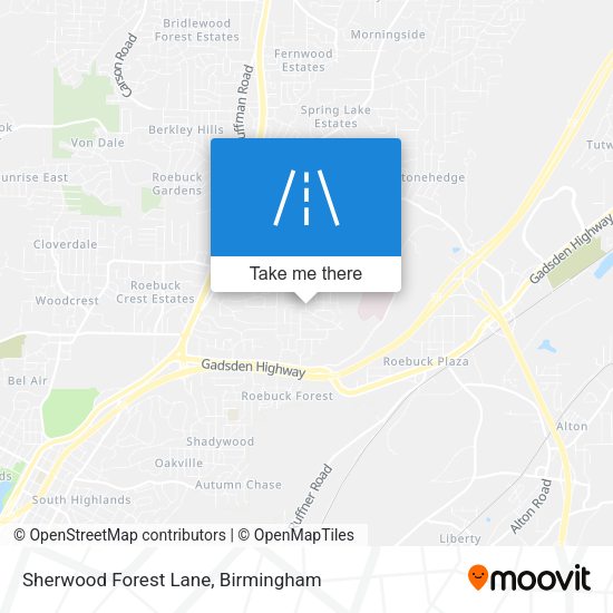 Sherwood Forest Lane map