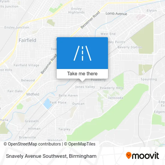 Snavely Avenue Southwest map