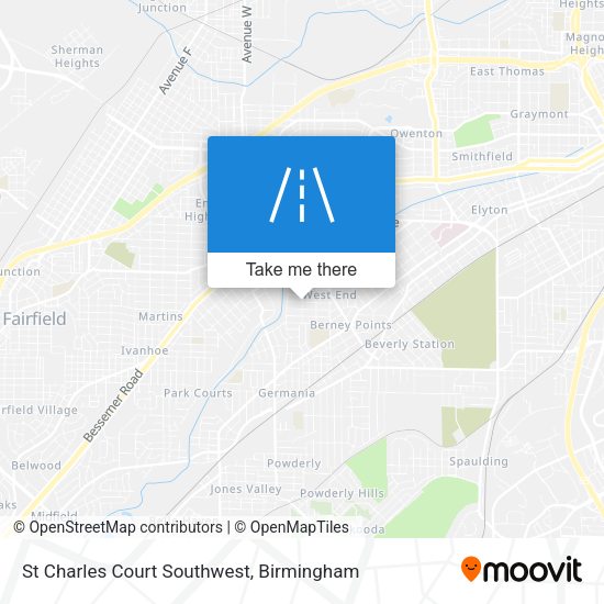St Charles Court Southwest map