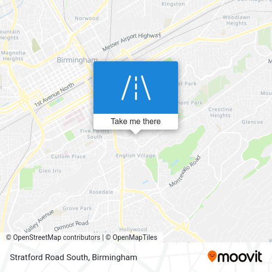 Stratford Road South map