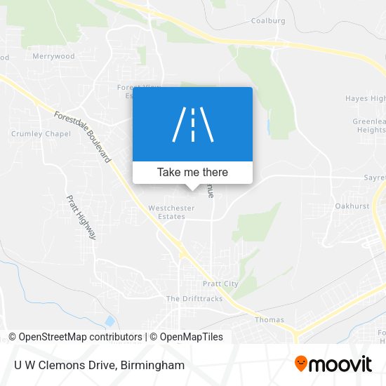 U W Clemons Drive map