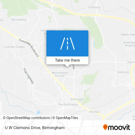 U W Clemons Drive map