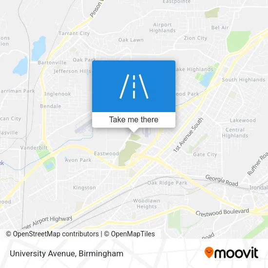 University Avenue map