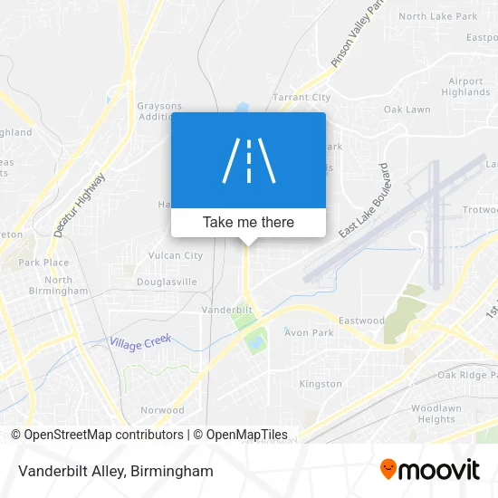 Vanderbilt Alley map