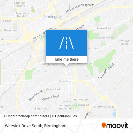 Warwick Drive South map