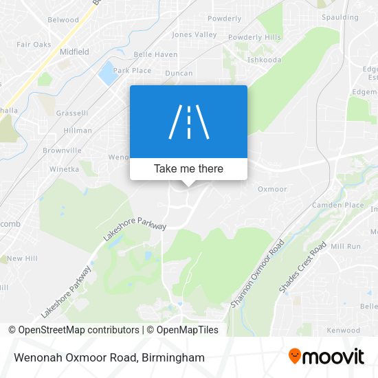 Wenonah Oxmoor Road map
