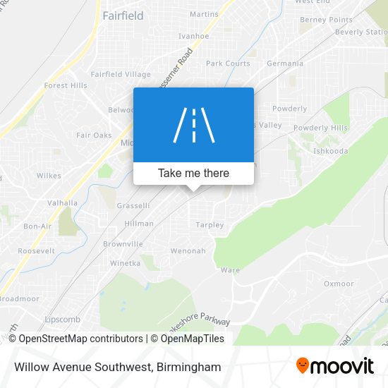 Mapa de Willow Avenue Southwest