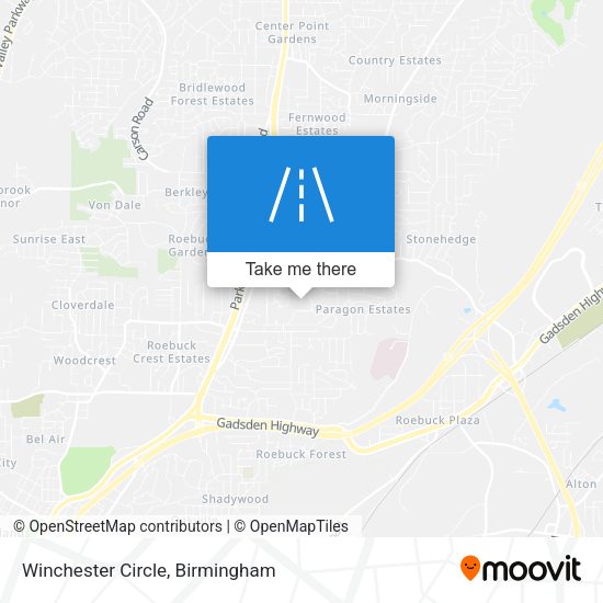 Winchester Circle map