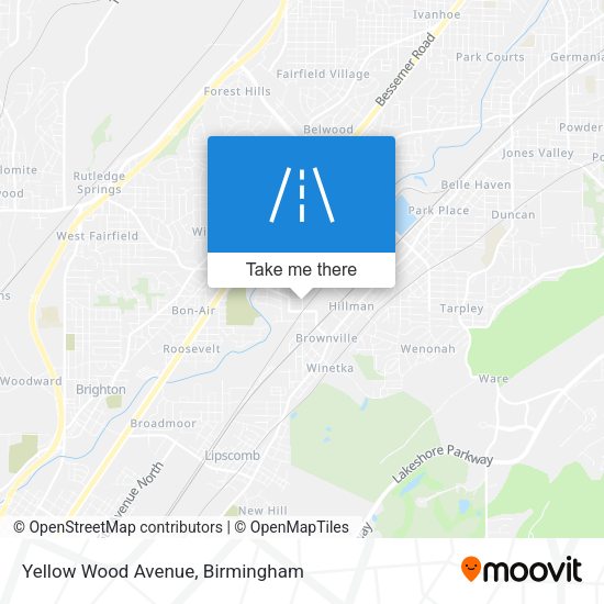 Mapa de Yellow Wood Avenue