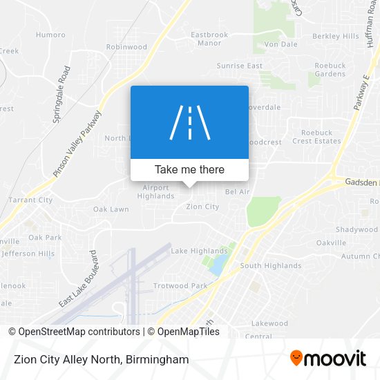 Zion City Alley North map