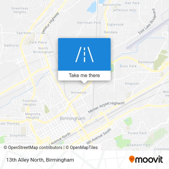 Mapa de 13th Alley North