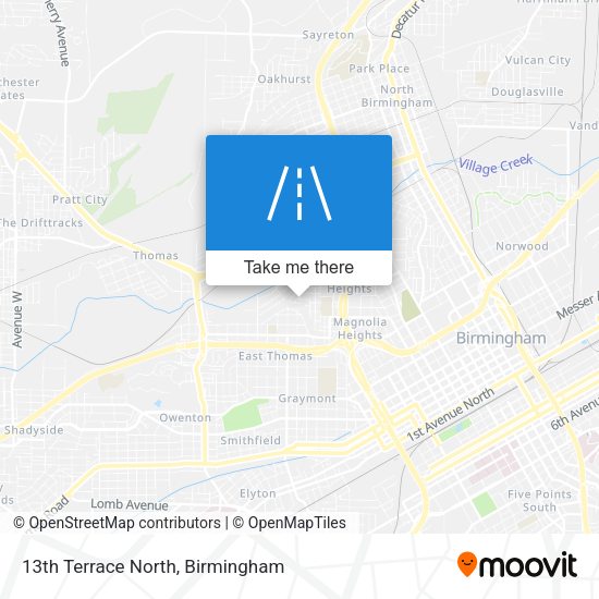 13th Terrace North map