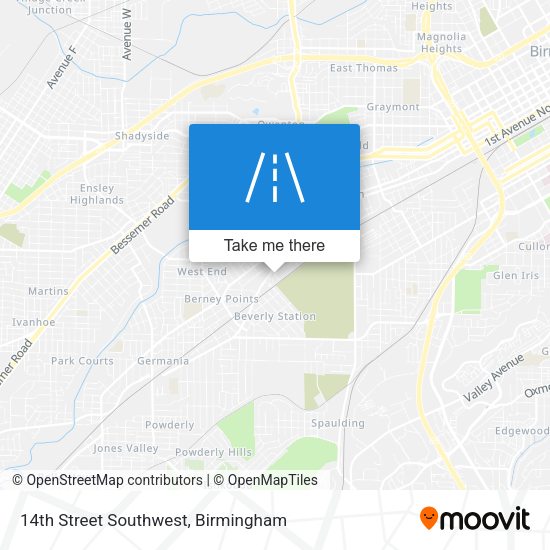 Mapa de 14th Street Southwest