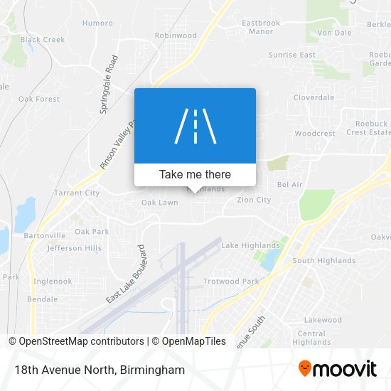 18th Avenue North map