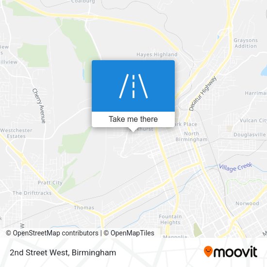 Mapa de 2nd Street West