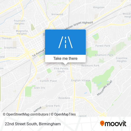 22nd Street South map