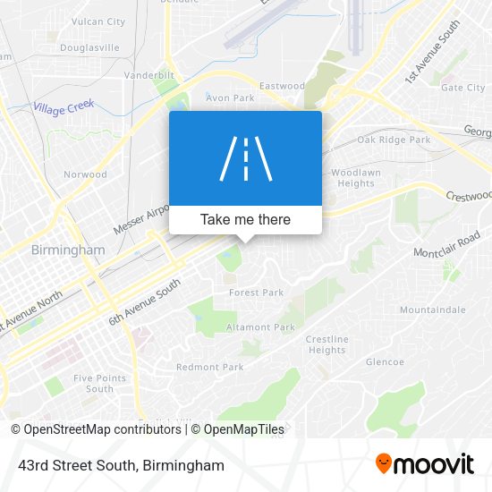 43rd Street South map