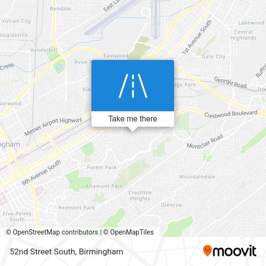 52nd Street South map