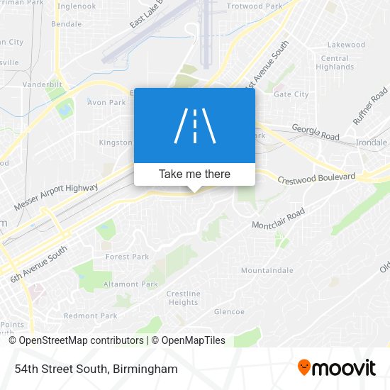 54th Street South map