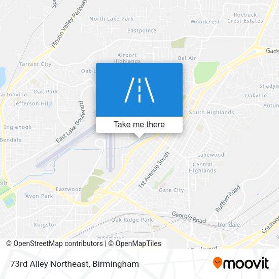 73rd Alley Northeast map